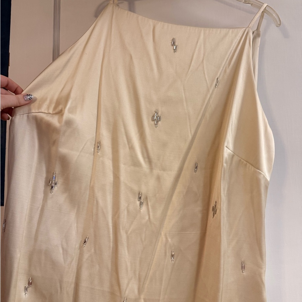a new day Cream Slip Dress with Silver Embellishments